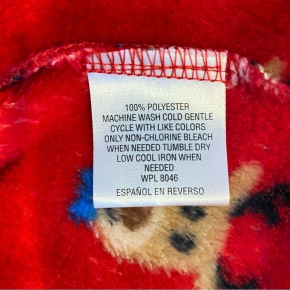 MACY'S MEN LARGE CHRISTMAS HOLIDAY 1 PIECE FLEECE FOOTED PAJAMAS PHOTO REINDEER - Picture 10 of 10